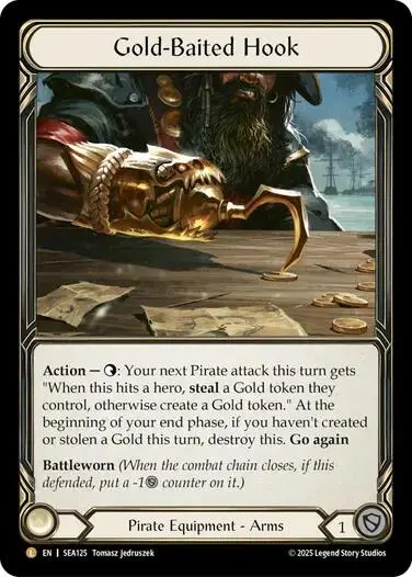 Gold-Baited Hook (Treasure) [Sea125] (High Seas)  Cold Foil 1