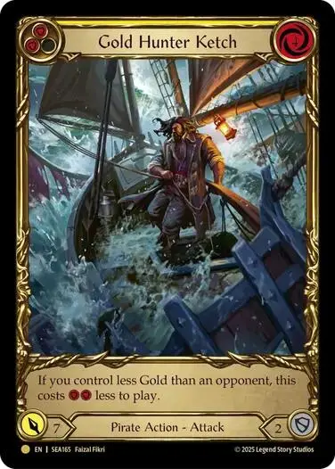 Gold Hunter Ketch (Treasure) [Sea165] (High Seas)  Cold Foil 1