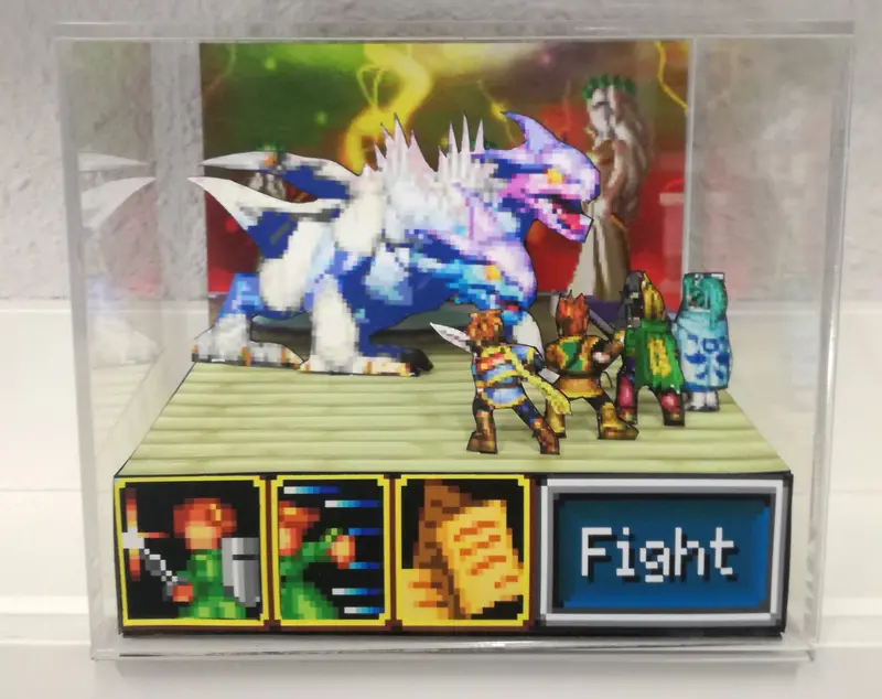 Golden Sun Fusion Dragon Cubic Diorama 1