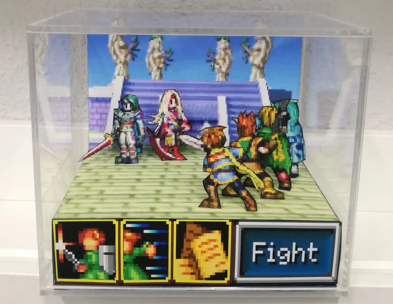 Golden Sun Saturos And Menardi Cubic Diorama 1