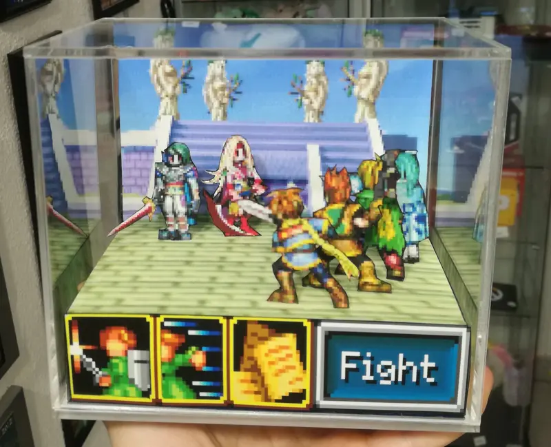 Golden Sun Saturos And Menardi Cubic Diorama 2