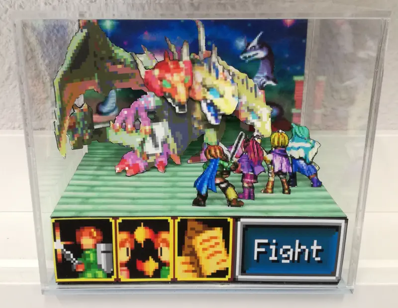 Golden Sun The Lost Age Doom Dragon Cubic Diorama 1