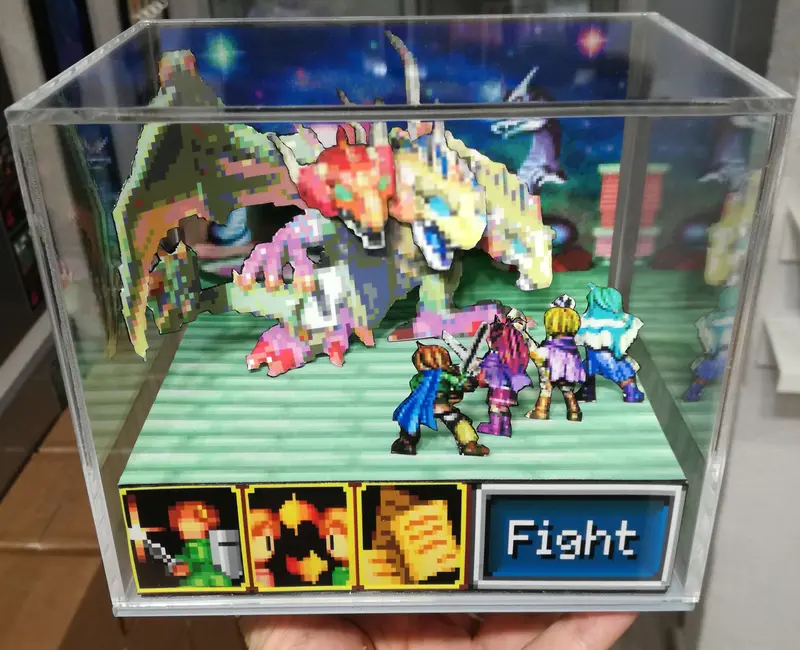 Golden Sun The Lost Age Doom Dragon Cubic Diorama 2