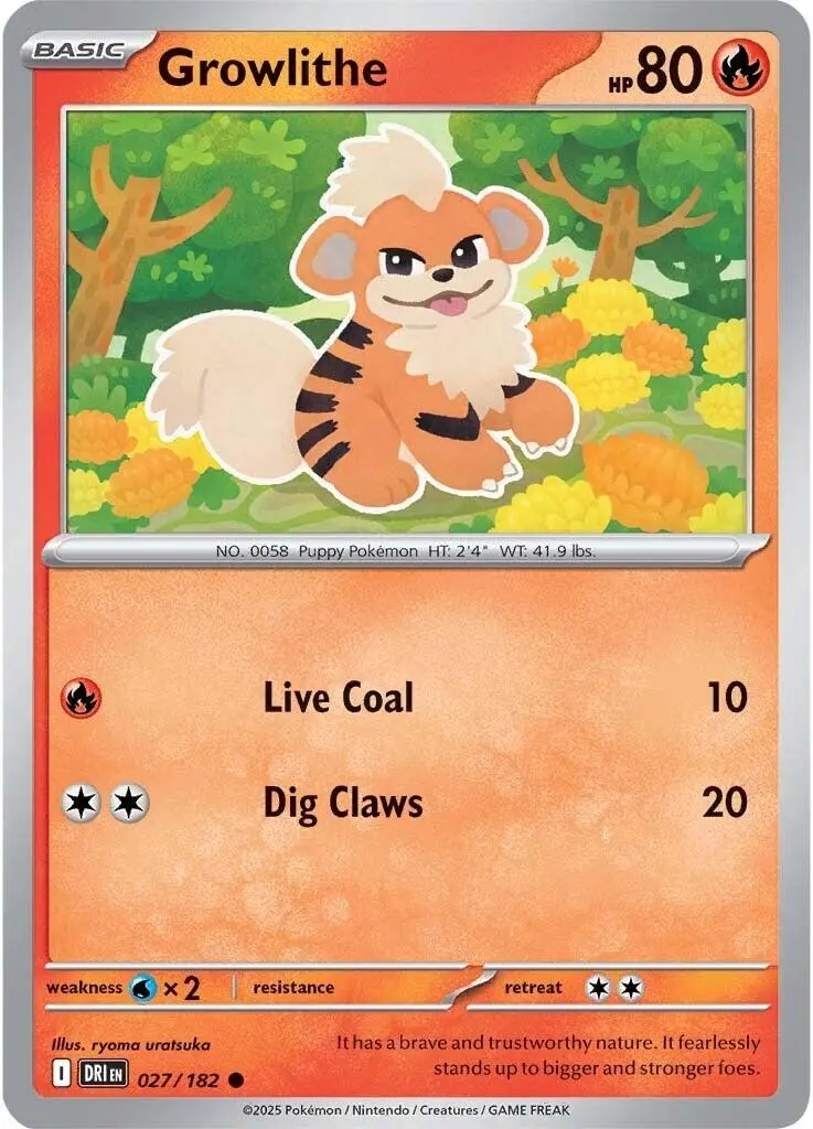 Growlithe (027/182) [Scarlet & Violet: Destined Rivals] 1