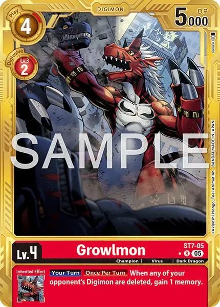 Growlmon [St7-05] (Gold Border) [Advanced Booster Digimon Generation] 1