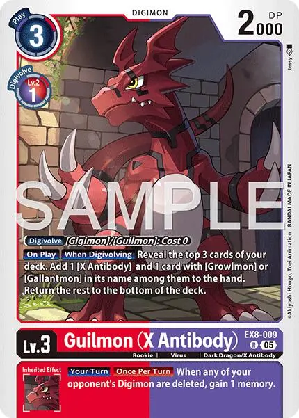 Guilmon [Ex8-009] (X Antibody) [Advanced Booster Digimon Generation] 1