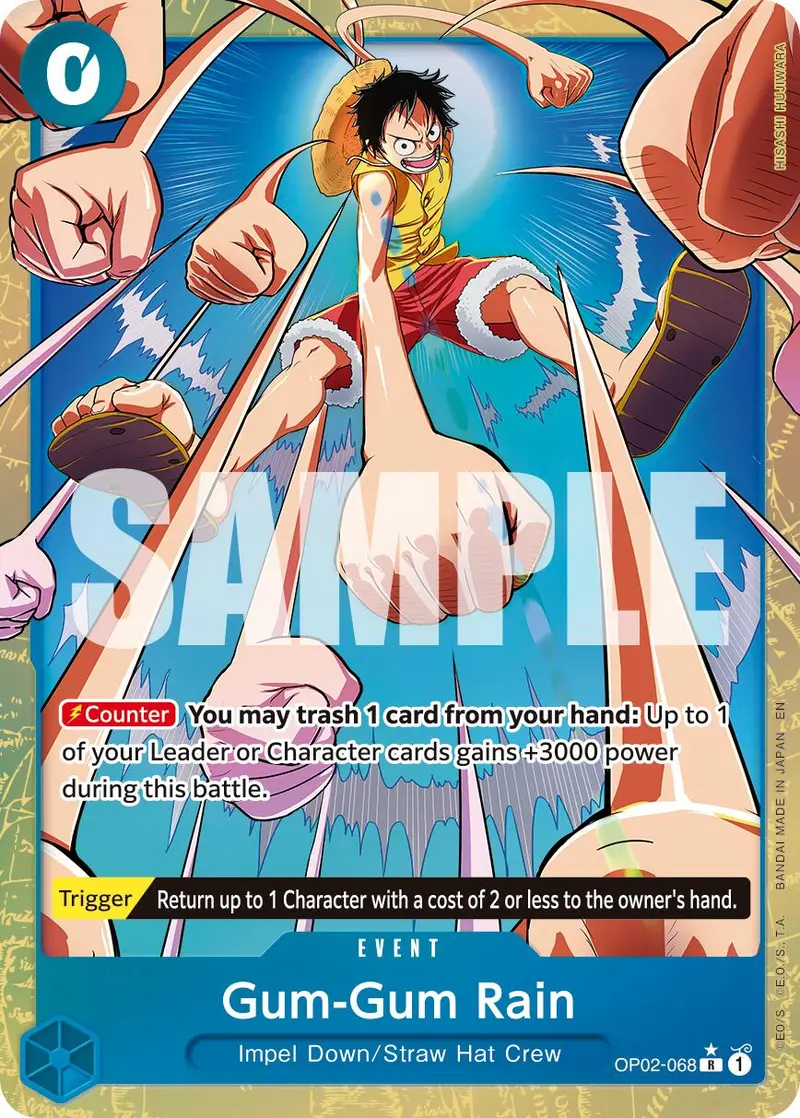 Gum-Gum Rain (Alternate Art) [Premium Booster -The Best- Vol. 2] 1