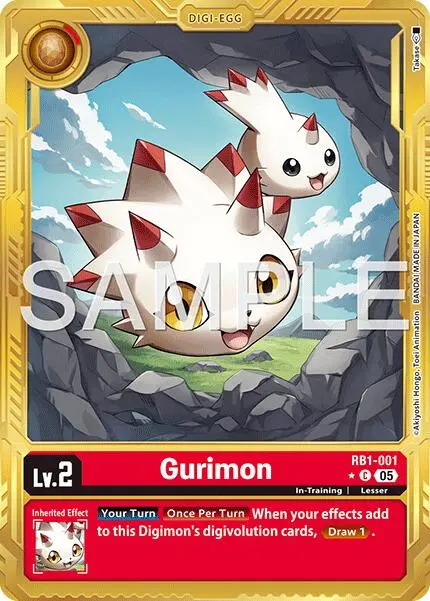 Gurimon [Rb1-001] (Gold Border) [Advanced Booster Digimon Generation] 1
