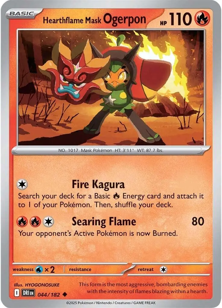 Hearthflame Mask Ogerpon (044/182) [Scarlet & Violet: Destined Rivals] 1