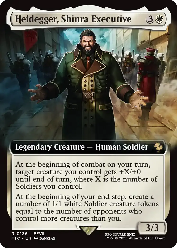 Heidegger, Shinra Executive (Extended Art) [Final Fantasy Commander] 1