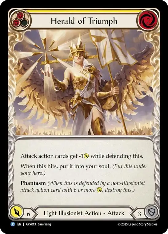 Herald Of Triumph (Yellow) [Apr013] (Armory Deck: Legends Prism) 1