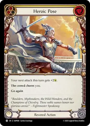 Heroic Pose (Yellow) [Sup058] (Super Slam)  Rainbow Foil 1