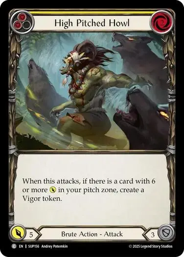 High Pitched Howl (Yellow) [Sup156] (Super Slam)  Rainbow Foil 1