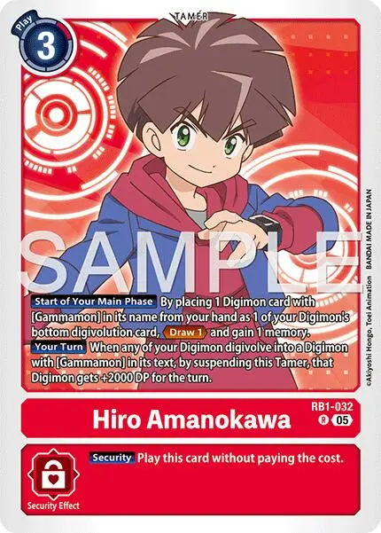 Hiro Amanokawa [Rb1-032] (Reprint) [Advanced Booster Digimon Generation] 1