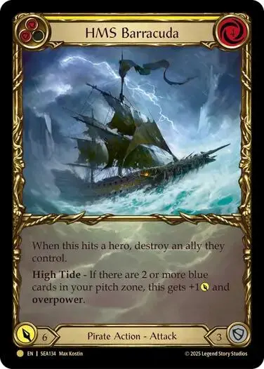Hms Barracuda (Treasure) [Sea134] (High Seas)  Cold Foil 1