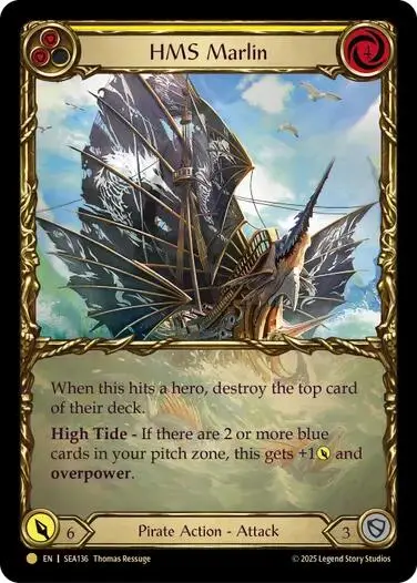 Hms Marlin (Treasure) [Sea136] (High Seas)  Cold Foil 1