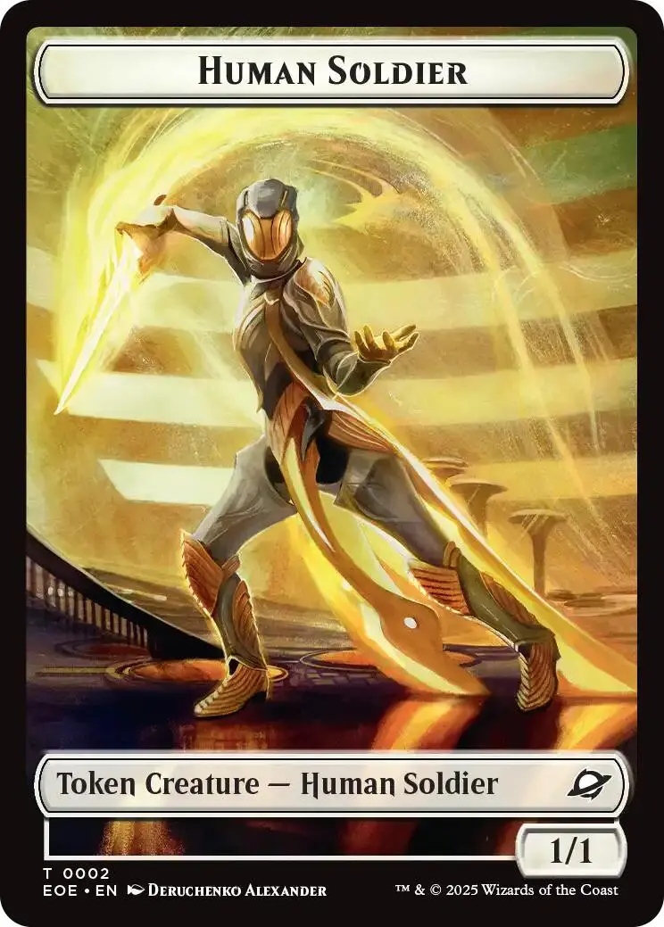 Human Soldier // Lander (0008) Double-Sided Token [Edge Of Eternities Tokens] 1