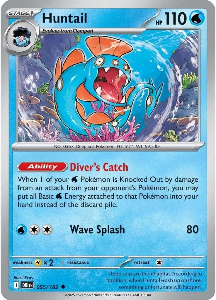 Huntail (055/182) [Scarlet & Violet: Destined Rivals] 1