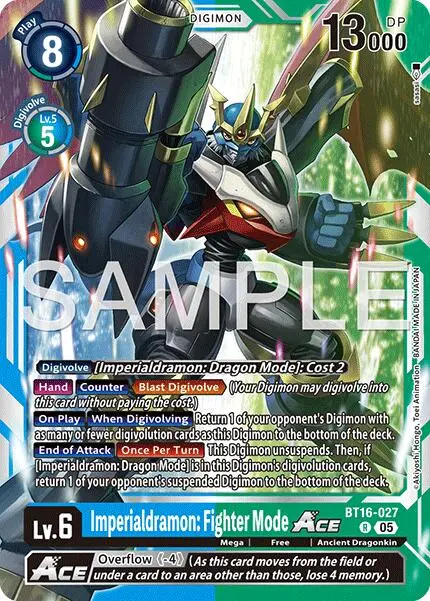 Imperialdramon: Fighter Mode Ace [Bt16-027] (Reprint) [Advanced Booster Digimon Generation] 1