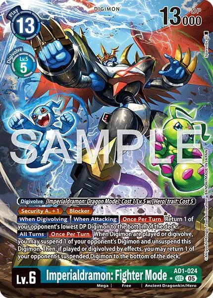Imperialdramon: Fighter Mode [Ad1-024] (Alternate Art) [Advanced Booster Digimon Generation] 1