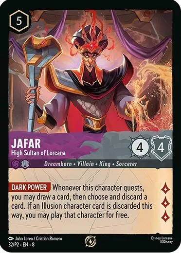 Jafar - High Sultan Of Lorcana (Store Champion Participant) (32/P2) [Promo Cards] 1