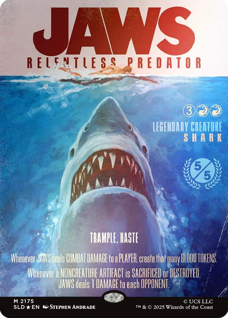 Jaws, Relentless Predator (Rainbow Foil) [Secret Lair Drop Series] 1