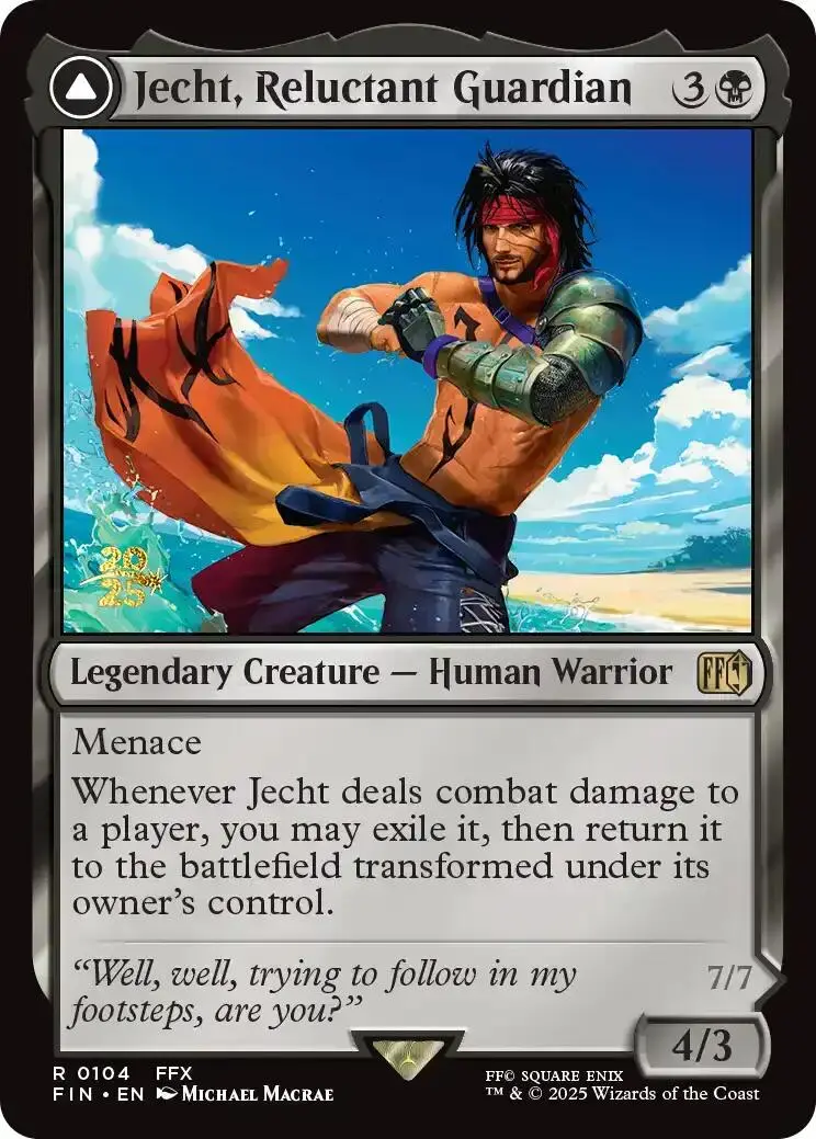 Jecht, Reluctant Guardian // Braska's Final Aeon [Final Fantasy Prerelease Promo] 1