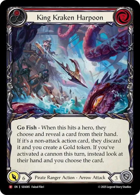 King Kraken Harpoon (Rainbow Foil) [Sea085] (High Seas)  Rainbow Foil 1