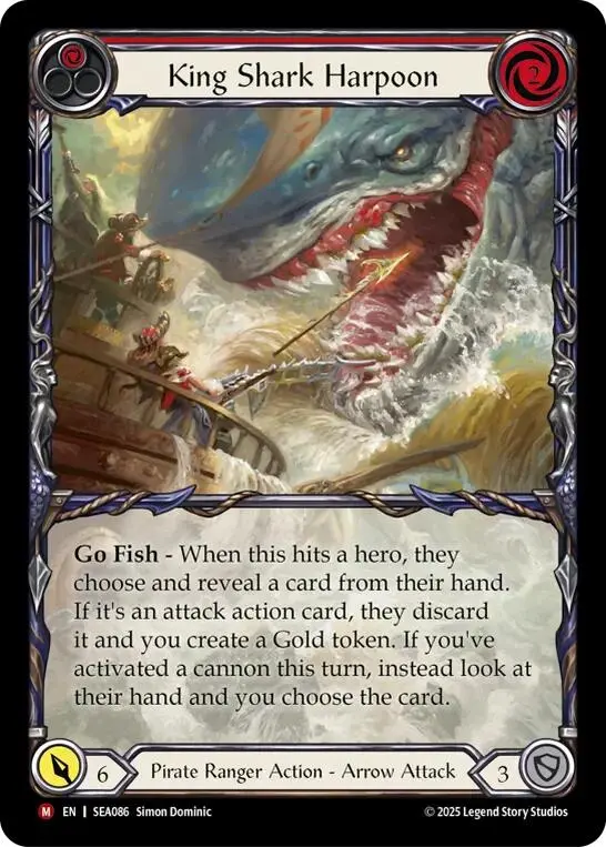King Shark Harpoon (Extended Art) [Sea086] (High Seas)  Rainbow Foil 1