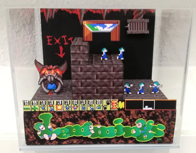 Lemmings Cubic Diorama 1