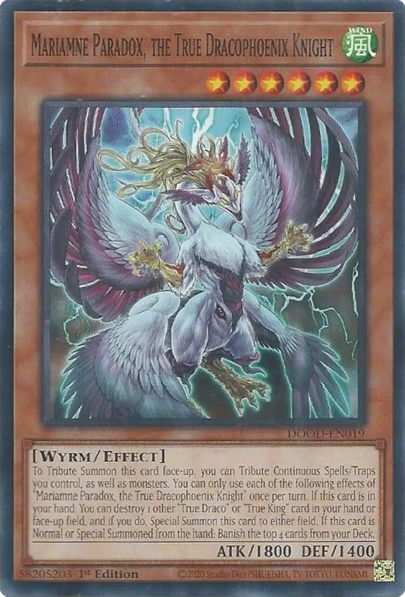 Mariamne Paradox, The True Dracophoenix Knight [Dood-En019] Common 1