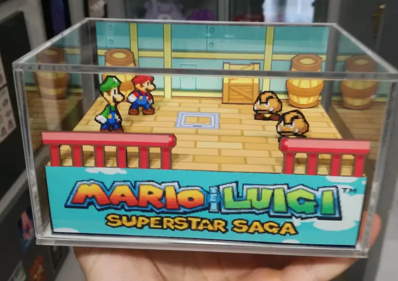 Mario & Luigi Superstar Saga Flat Cubic Diorama 2