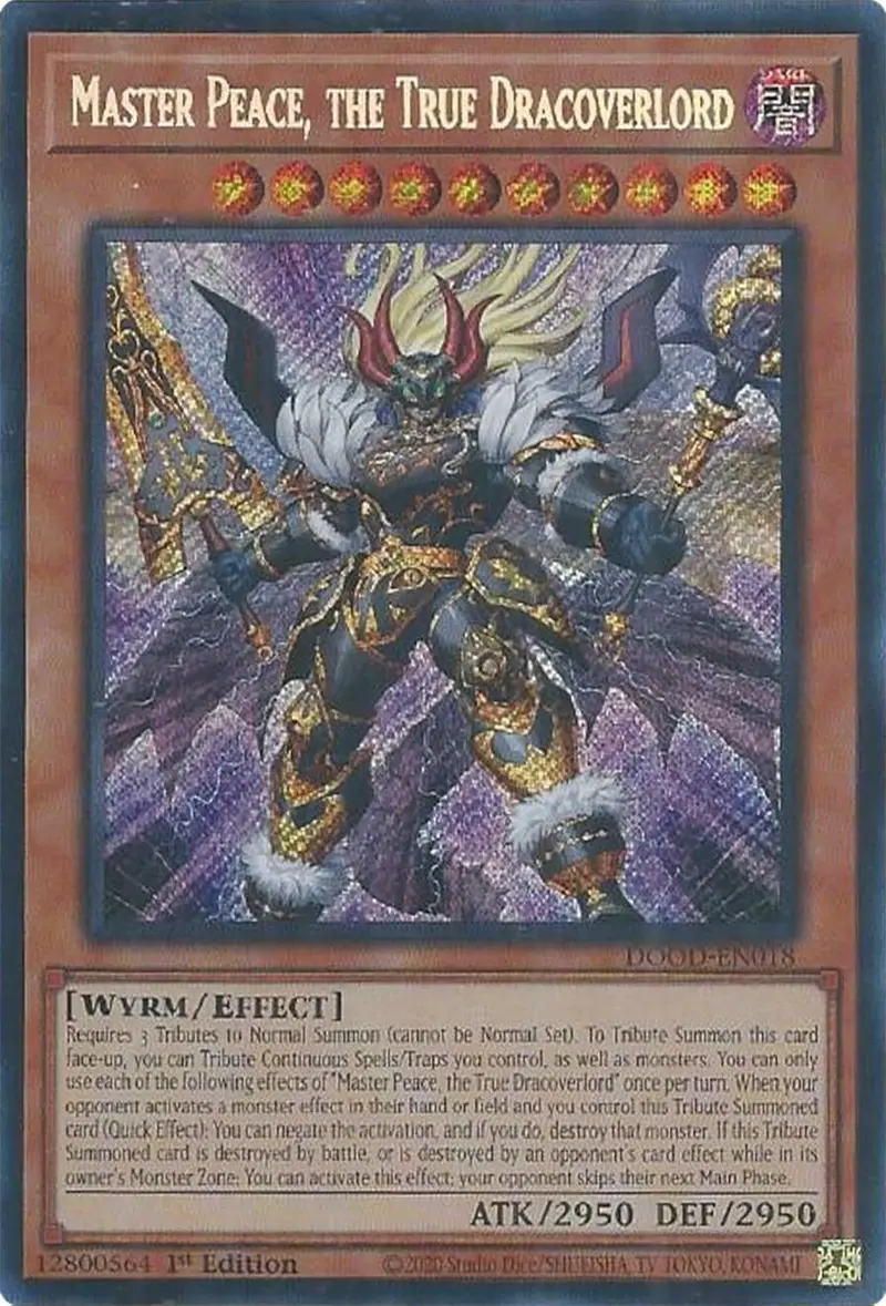Master Peace, The True Dracoverlord [Dood-En018] Secret Rare 1