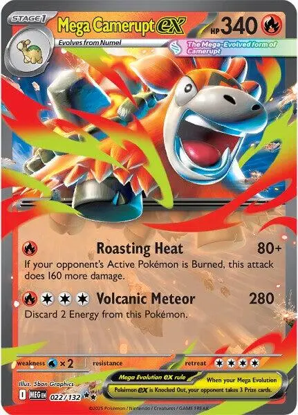 Mega Camerupt Ex (022/132) [Mega Evolutions: Base Set] 1