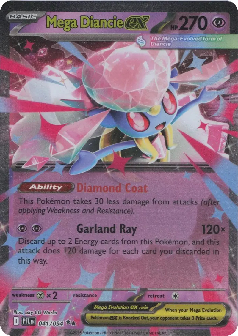 Mega Diancie Ex (041/094) [Mega Evolution: Phantasmal Flames] 1