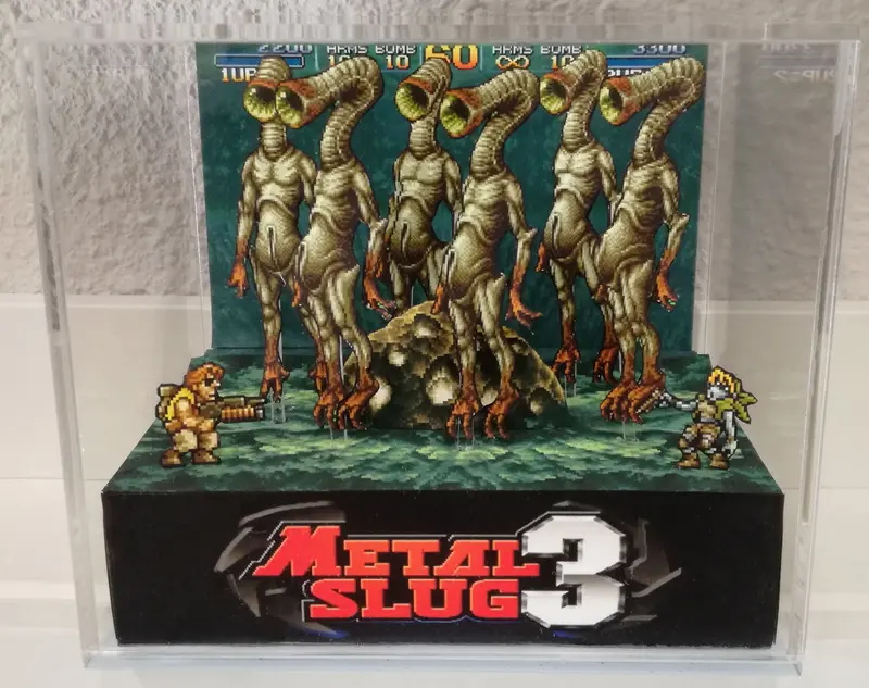 Metal Slug 3 Aliens Cubic Diorama 1