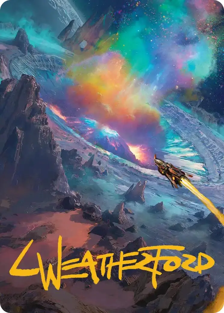 Meteor Crater Art Card (Gold-Stamped Signature) [Edge Of Eternities Art Series] 1
