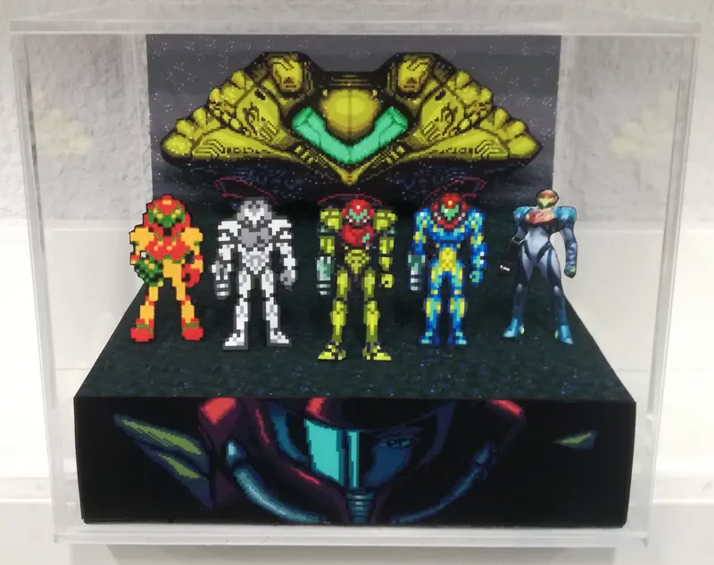 Metroid Saga Tribute Cubic Diorama 1