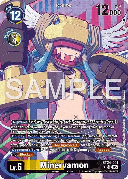 Minervamon [Bt24-041] (Alternate Art) [Time Stranger] 1