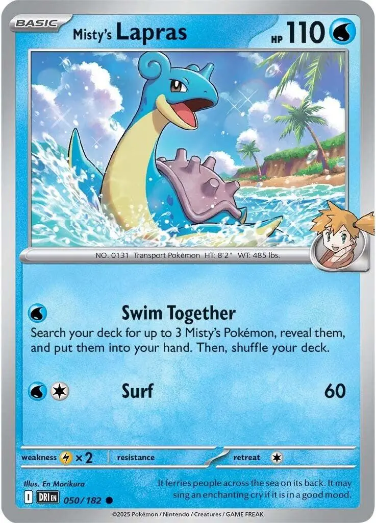 Misty's Lapras (050/182) [Scarlet & Violet: Destined Rivals] 1