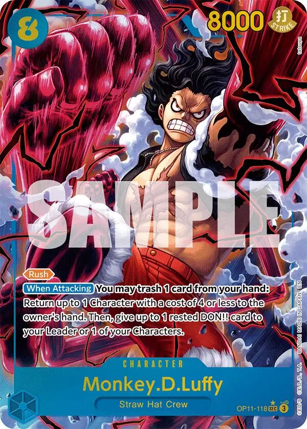 Monkey.D.Luffy (118) (Alternate Art) [A Fist Of Divine Speed] 1