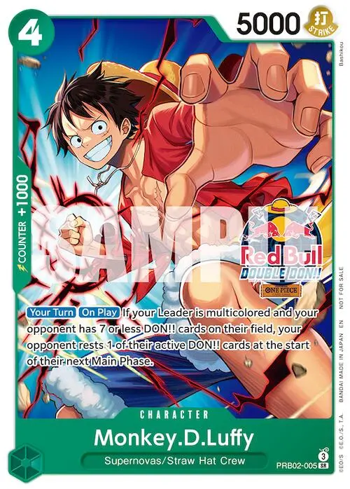 Monkey.D.Luffy (Red Bull Double Don!!) [One Piece Promotion Cards] 1