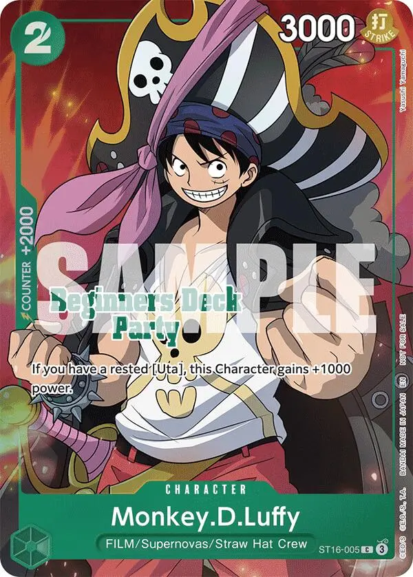 Monkey.D.Luffy (St-23 - St-28 Beginners Deck Party) [Winner] [One Piece Promotion Cards] 1