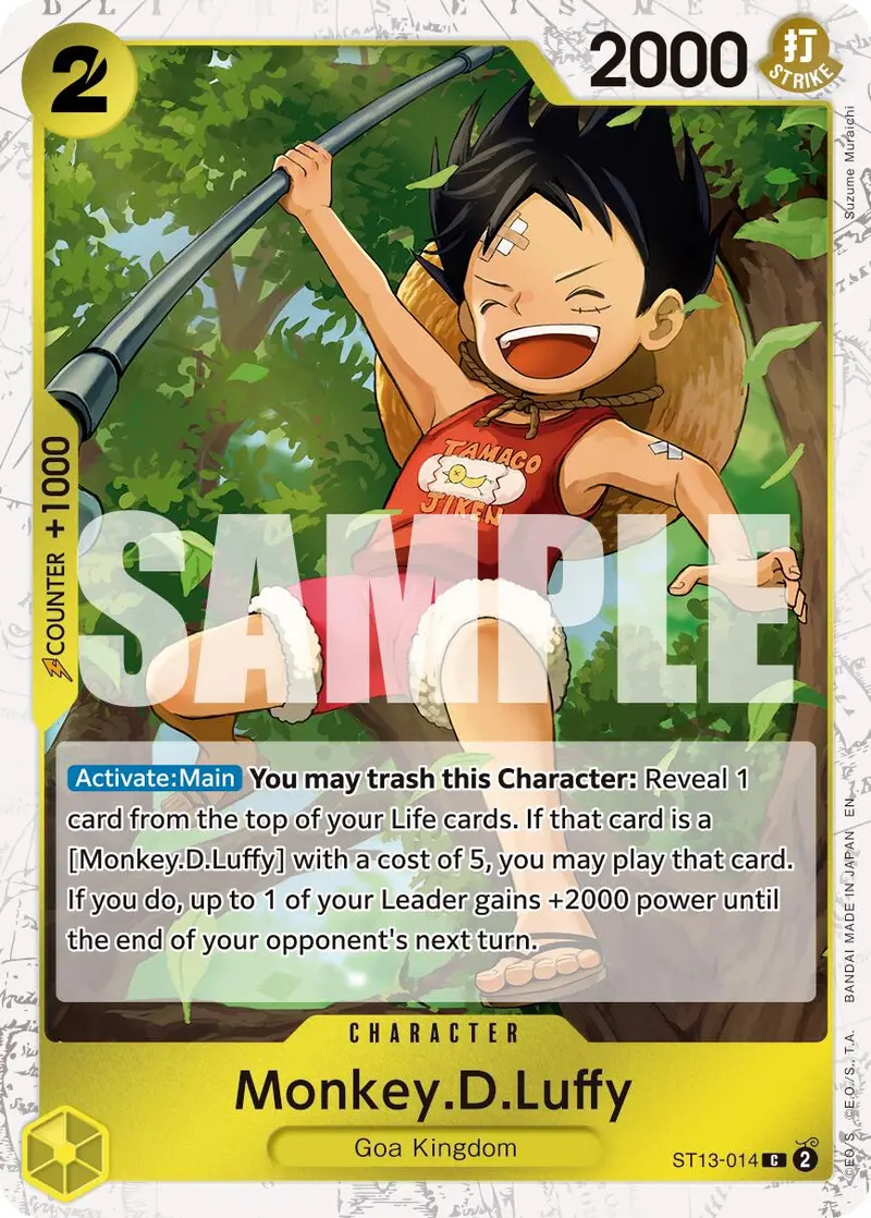 Monkey.D.Luffy (St13-014) (Pirate Foil) [Premium Booster -The Best- Vol. 2] 1