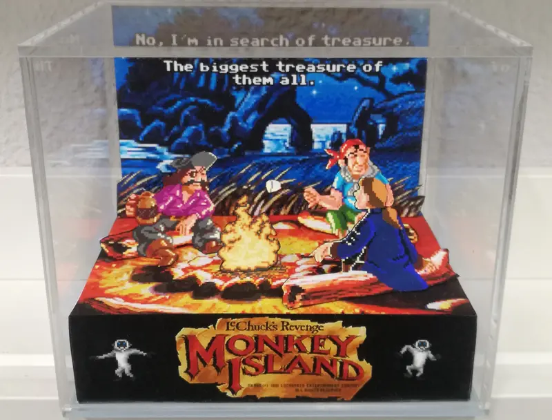 Monkey Island 2 Campfire Cubic Diorama 1