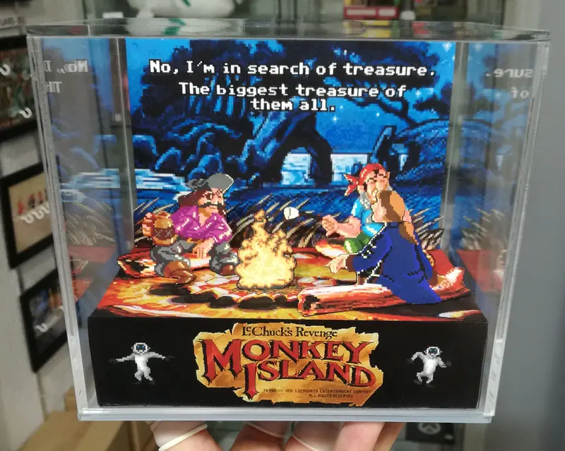 Monkey Island 2 Campfire Cubic Diorama 2