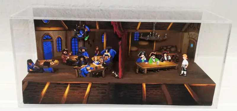 Monkey Island Scumm Bar Cubic Diorama 1