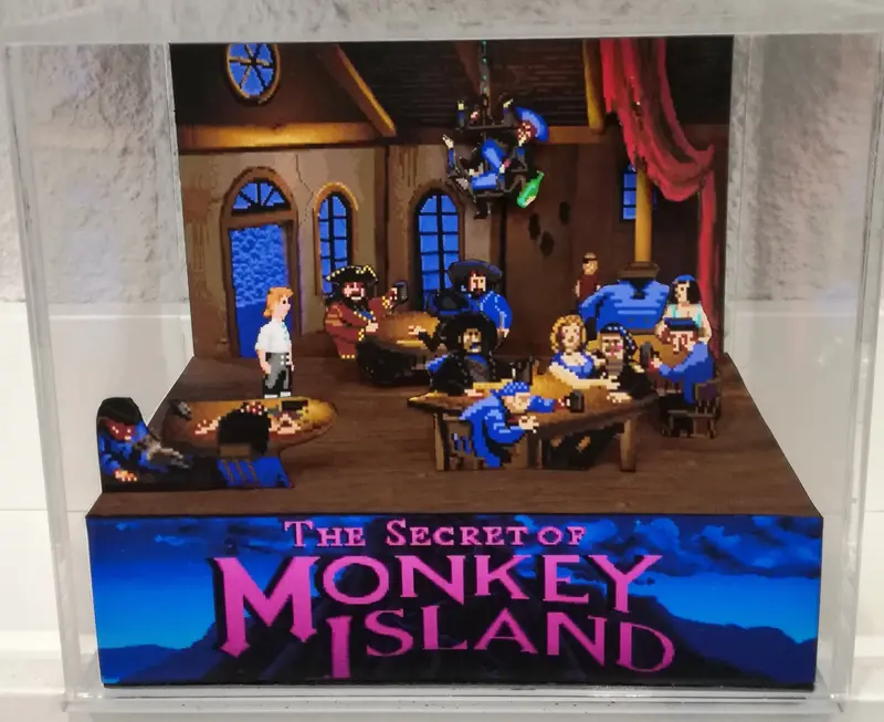 Monkey Island Scumm Bar Cubic Diorama 1