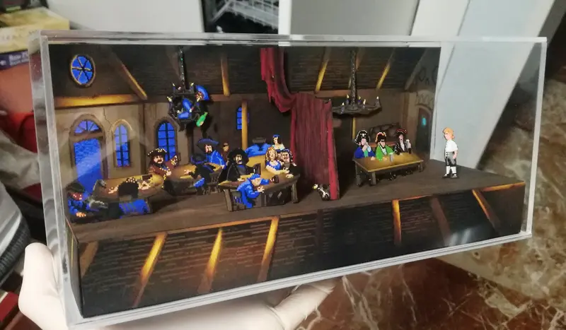 Monkey Island Scumm Bar Cubic Diorama 2