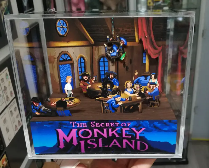 Monkey Island Scumm Bar Cubic Diorama 2